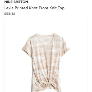Nine Britton Levie printed knot front knit top